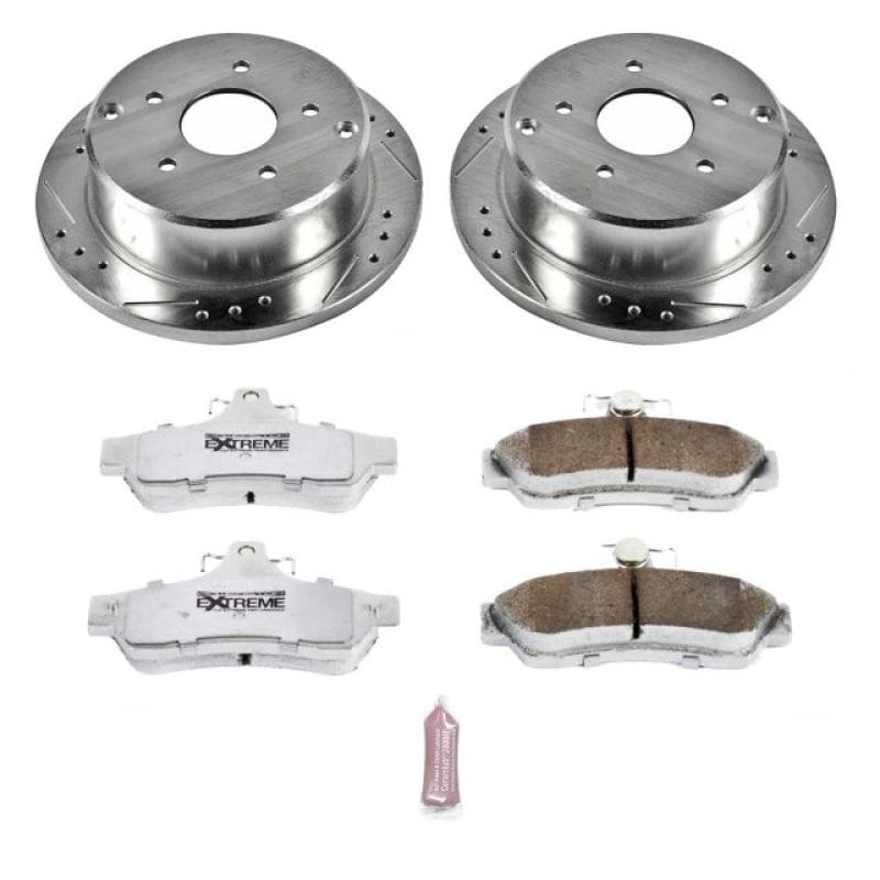 PowerStop — Z26 Street Performance Ceramic Brake Pad and Drilled & Slotted Rotor Kit