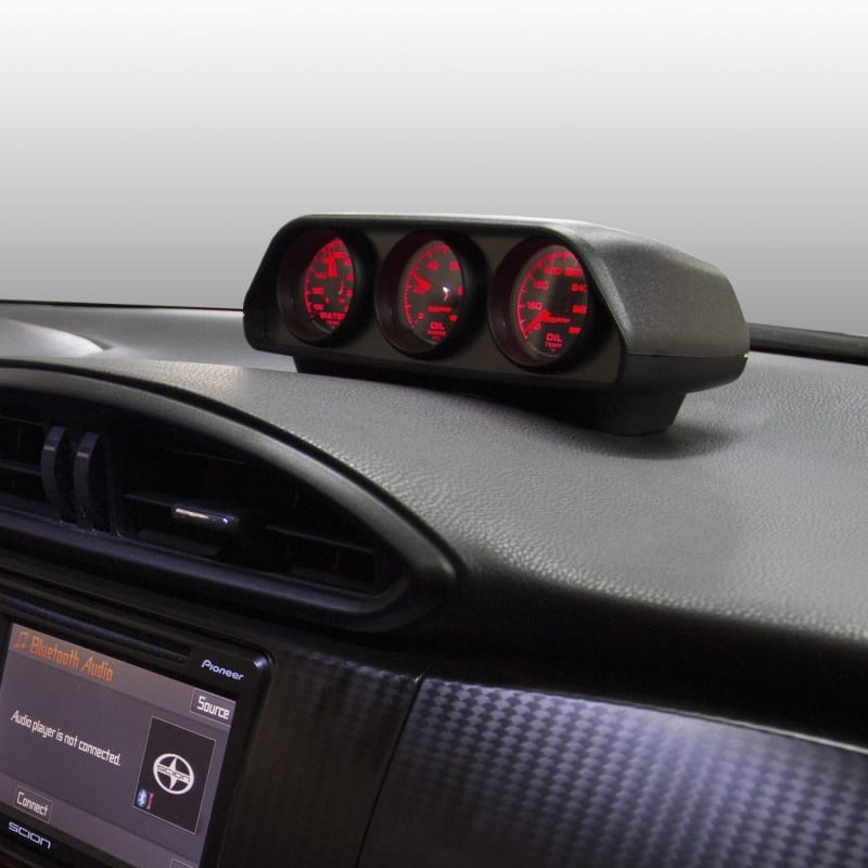 AutoMeter — GAUGE MOUNT, DIRECT FIT DASH TOP, TRIPLE, 2 1/16", SCION FRS / SUBARU BRZ