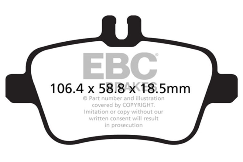 EBC — EBC 13+ Mercedes-Benz CLA250 2.0 Turbo Greenstuff Rear Brake Pads
Disc Brake Pad
