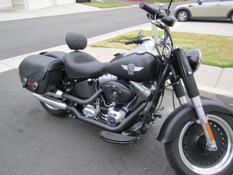 Mustang Motorcycle — Mustang 06-17 Harley Softail Wide Tire (200mm) Wide Touring Solo Seat w/Driver Backrest - Black