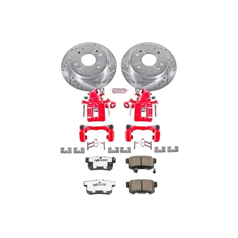 PowerStop — Z26 Street Performance Ceramic Brake Pad, Drilled Slotted Rotor, and Caliper Kit