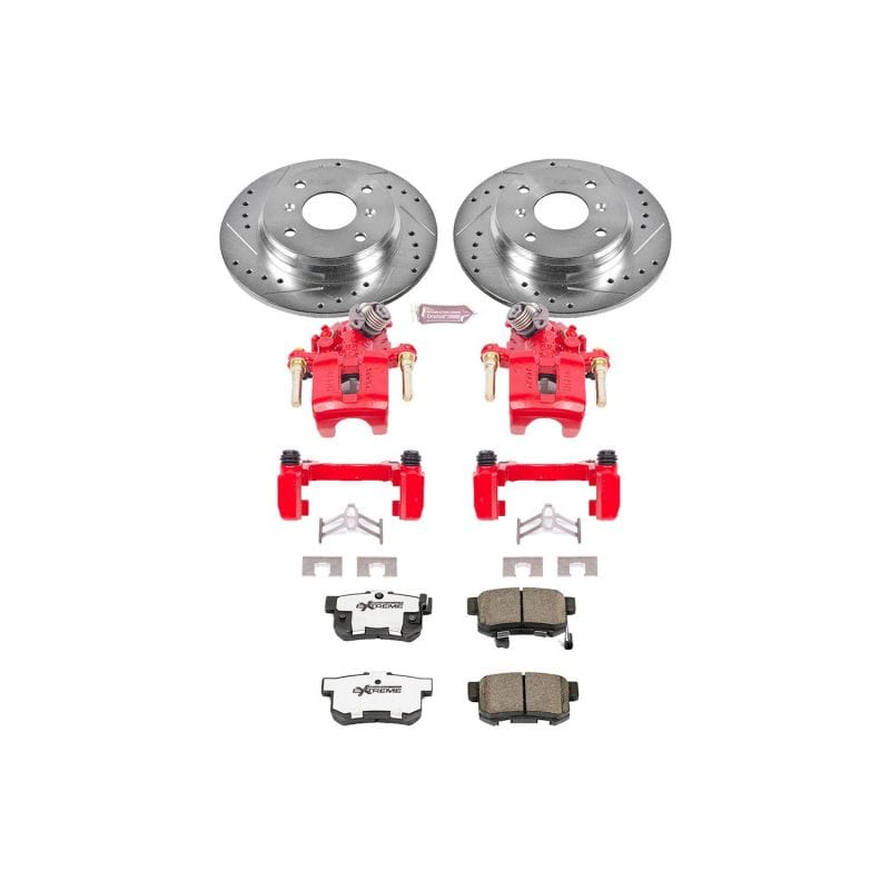 PowerStop — Z26 Street Performance Ceramic Brake Pad, Drilled Slotted Rotor, and Caliper Kit