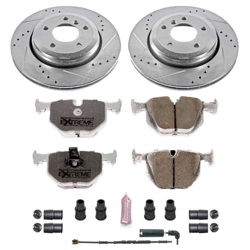 PowerStop — Z26 Street Performance Ceramic Brake Pad and Drilled & Slotted Rotor Kit