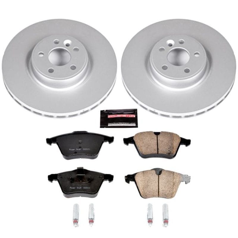PowerStop — Genuine Geomet Coated Rotor and Carbon-Fiber Ceramic Brake Pad Kit