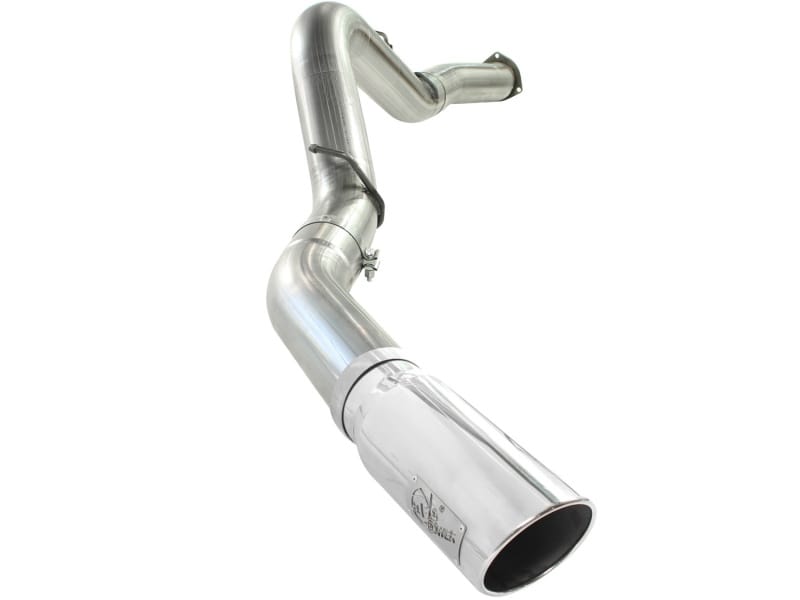 aFe — Large Bore-HD 5 IN 409 Stainless Steel DPF-Back Exhaust System w/Polished Tip
