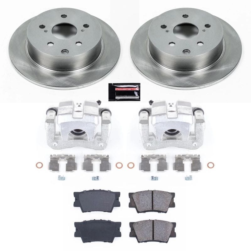 PowerStop — OE Stock Replacement Low-Dust Ceramic Brake Pad, Rotor and Caliper Kit