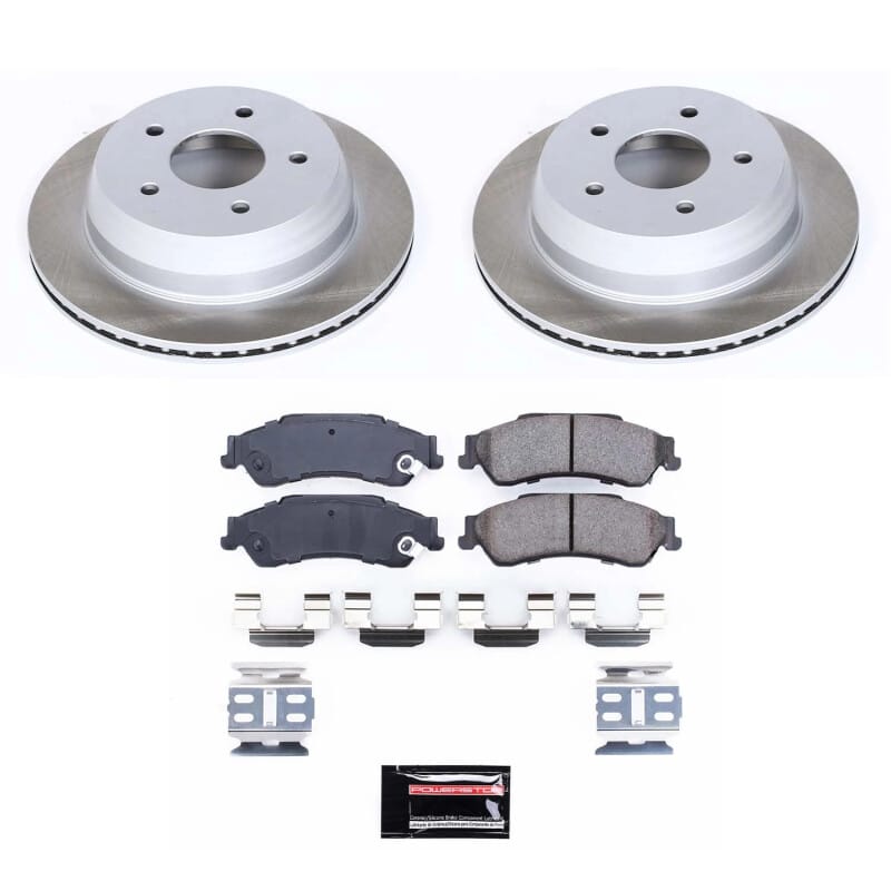 PowerStop — Semi-Coated Rotor and Low-Dust Ceramic Brake Pad Kit
