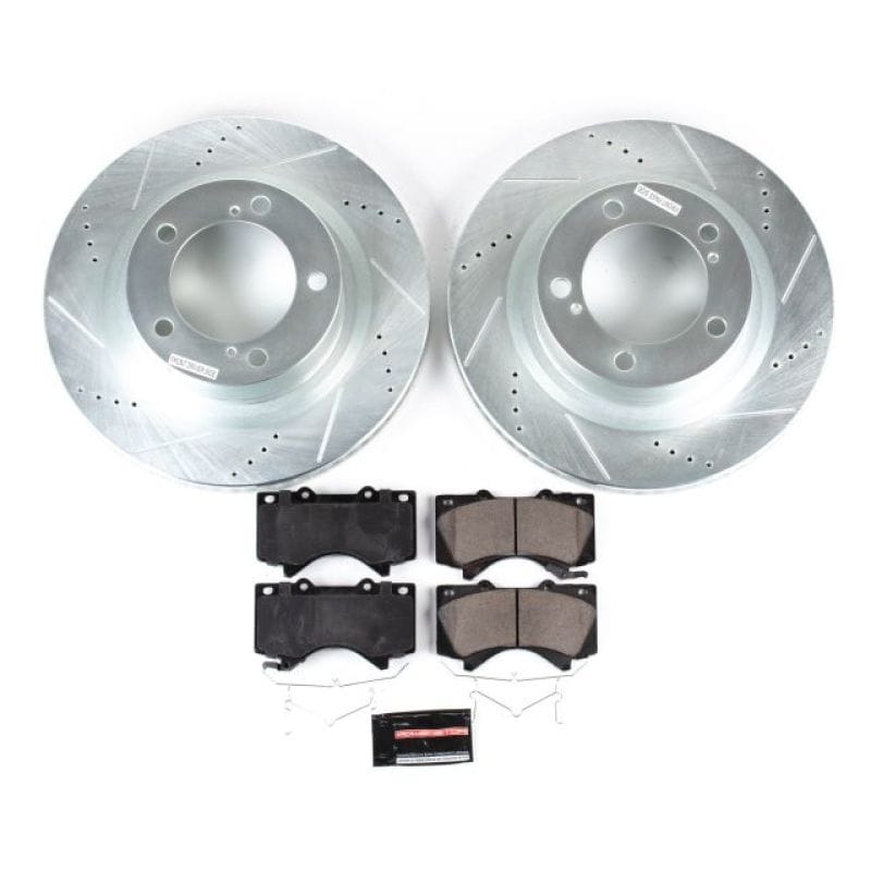 PowerStop — Z23 Daily Driver Carbon-Fiber Ceramic Brake Pad and Drilled & Slotted Rotor Kit