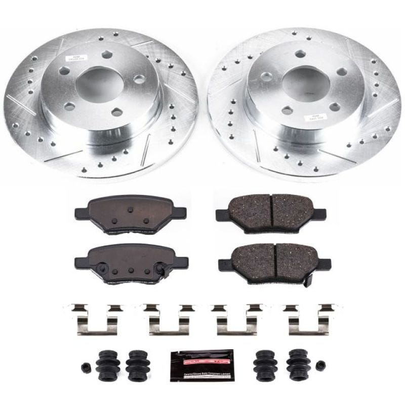 PowerStop — Z23 Daily Driver Carbon-Fiber Ceramic Brake Pad and Drilled & Slotted Rotor Kit