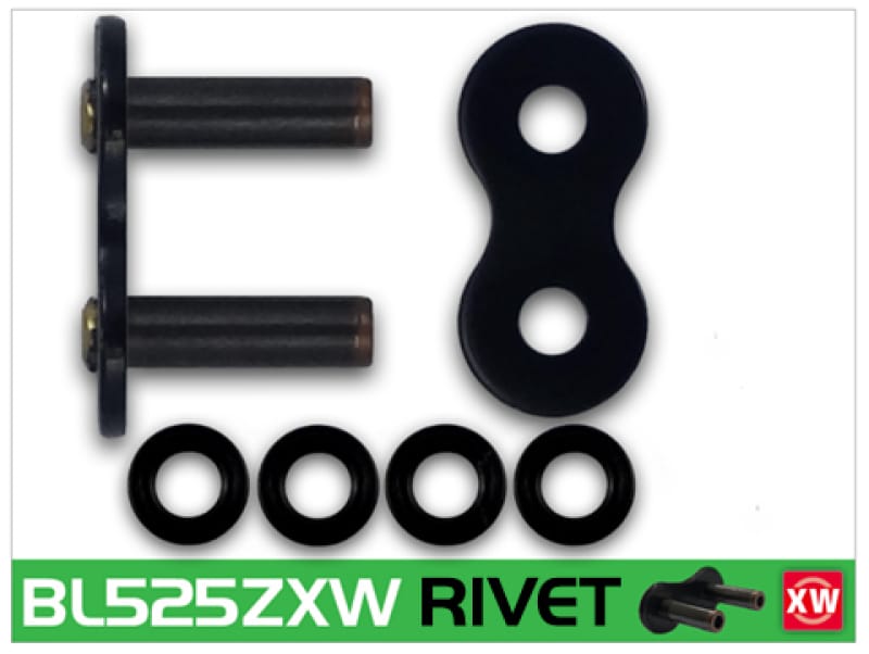 RK Chain — RK Chain BL525ZXW-RIVET - Black Scale