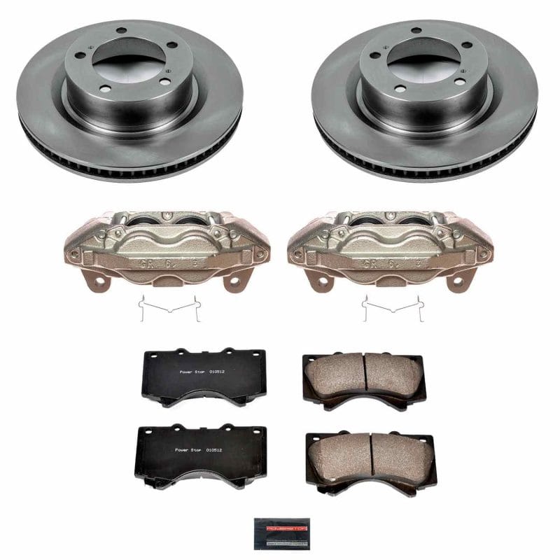 PowerStop — OE Stock Replacement Low-Dust Ceramic Brake Pad, Rotor and Caliper Kit