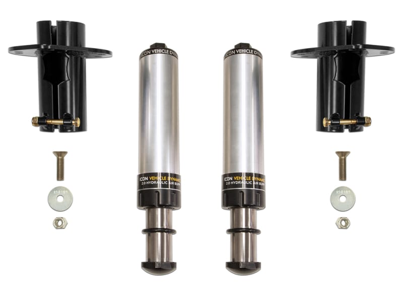 ICON — 20-UP JT / 18-UP JL / 07-18 JK FRONT HYD BUMP STOP KIT
20-23 JT/18-23 JL/07-18 JK FRONT 2.0 HYD BUMP STOP KIT