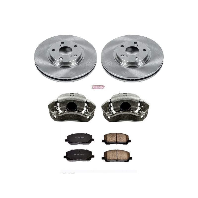 PowerStop — OE Stock Replacement Low-Dust Ceramic Brake Pad, Rotor and Caliper Kit