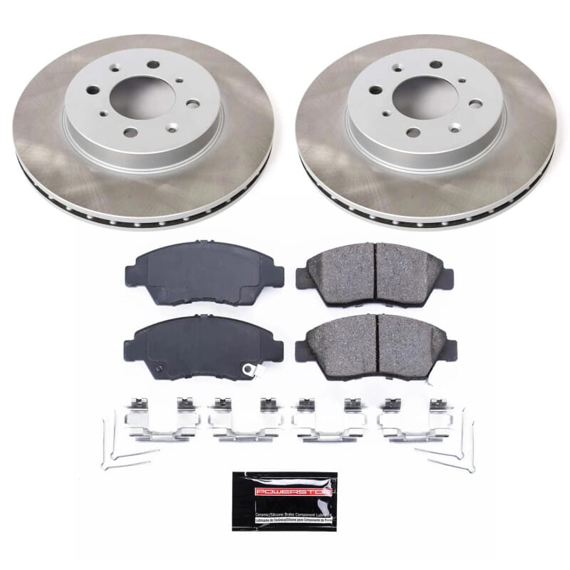 PowerStop — Semi-Coated Rotor and Low-Dust Ceramic Brake Pad Kit