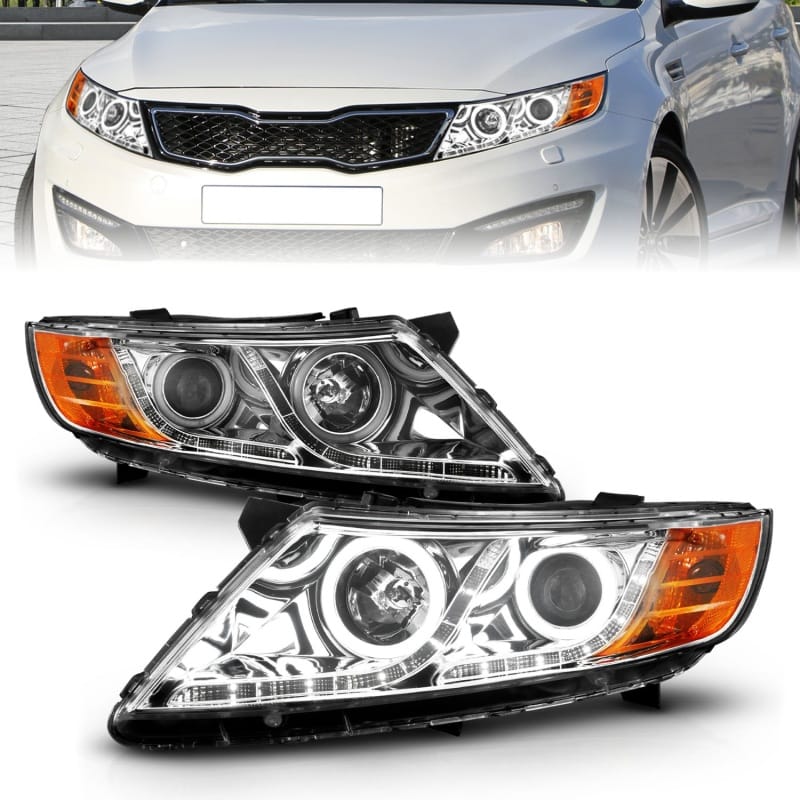 ANZO — ANZO 2011-2013 Kia Optima Projector Headlights w/ Halo Chrome (CCFL)
Head Light Set
HdLtSet