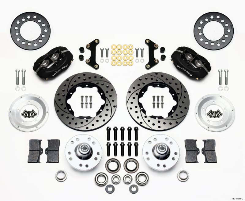 Wilwood — KIT,FRONT,CHEVY 49-54/VETTE 53-62,FDLI 11.00,SRP,BLACK POWDER COAT
