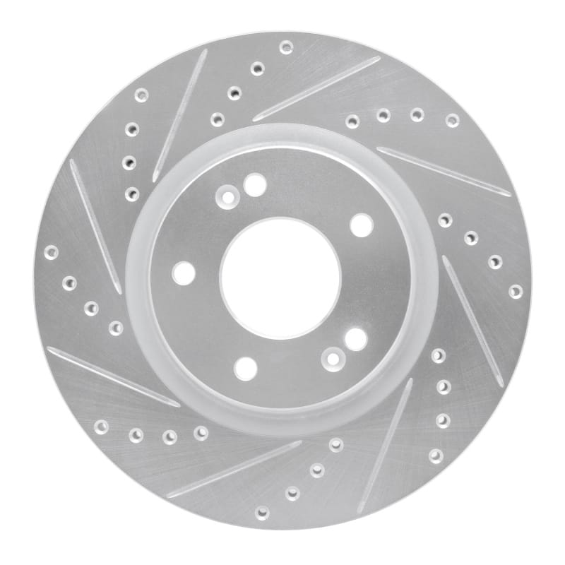 R1 Concepts — R1 Concepts Brake Rotor Drilled and Slotted Silver