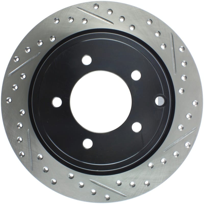 Stoptech — StopTech Sport Drilled & Slotted Brake Rotor; Rear Left
StopTech Sport Drilled/Slotted Brake Rotor; Rear Left
StopTech Sport Drilled/Slotted Disc