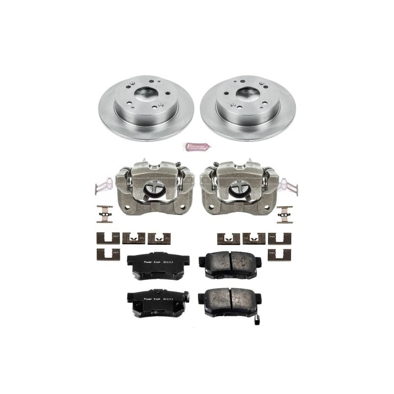 PowerStop — OE Stock Replacement Low-Dust Ceramic Brake Pad, Rotor and Caliper Kit