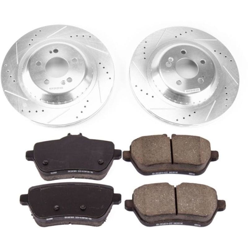 PowerStop — Z23 Daily Driver Carbon-Fiber Ceramic Brake Pad and Drilled & Slotted Rotor Kit