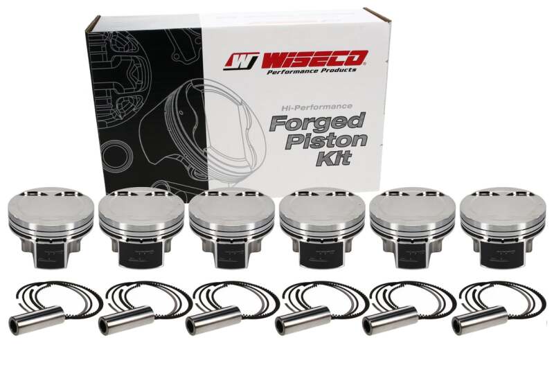 Wiseco — Piston Set, Nissan, VR38DETT, 95.58 mm Bore, Sport Compact, Set of 6