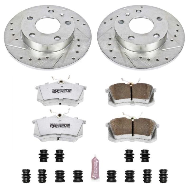 PowerStop — Z26 Street Performance Ceramic Brake Pad and Drilled & Slotted Rotor Kit