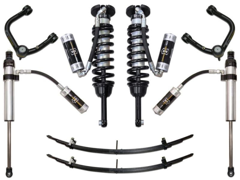 ICON — 05-15 TACOMA 0-3.5"/ 16-UP 0-2.75" STAGE 5 SUSPENSION SYSTEM W TUBULAR UCA
05-15 TACOMA 0-3.5"/16-23 0-2.75" STAGE 5 SUSPENSION SYSTEM W TUBULAR UCA