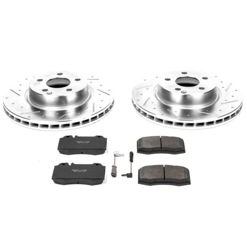 PowerStop — Z23 Daily Driver Carbon-Fiber Ceramic Brake Pad and Drilled & Slotted Rotor Kit