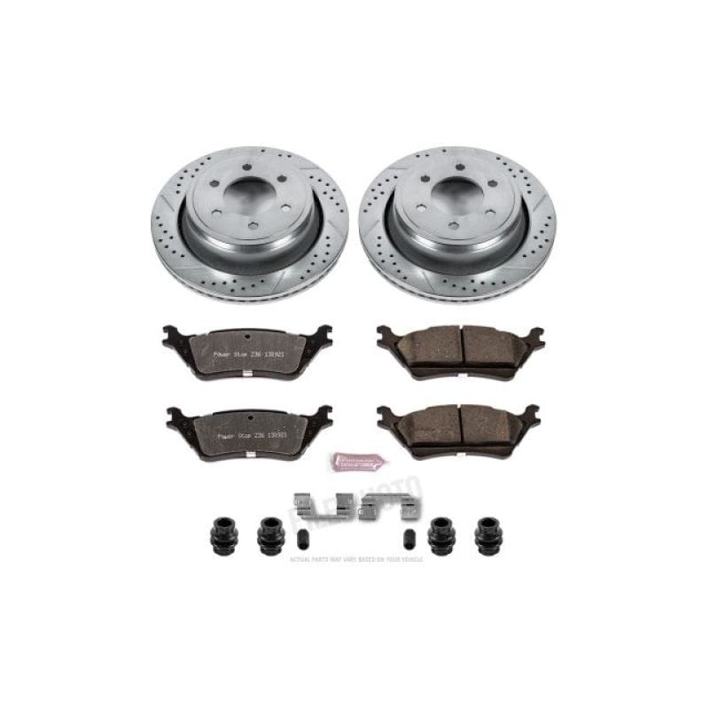 PowerStop — Z36 Truck and SUV Carbon-Fiber Ceramic Brake Pad and Drilled & Slotted Rotor Kit
