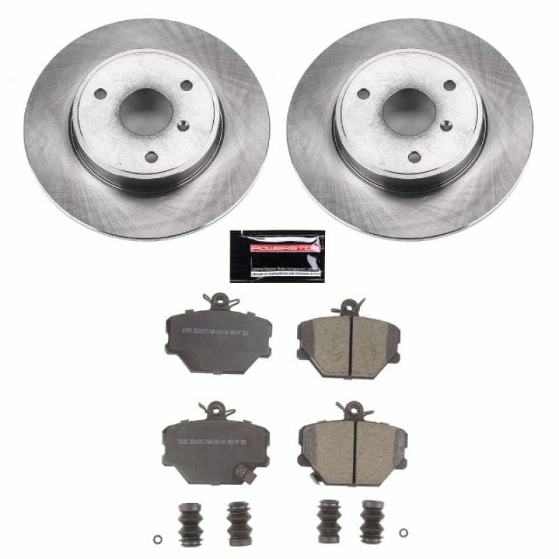 PowerStop — OE Stock Replacement Low-Dust Ceramic Brake Pad and Rotor Kit