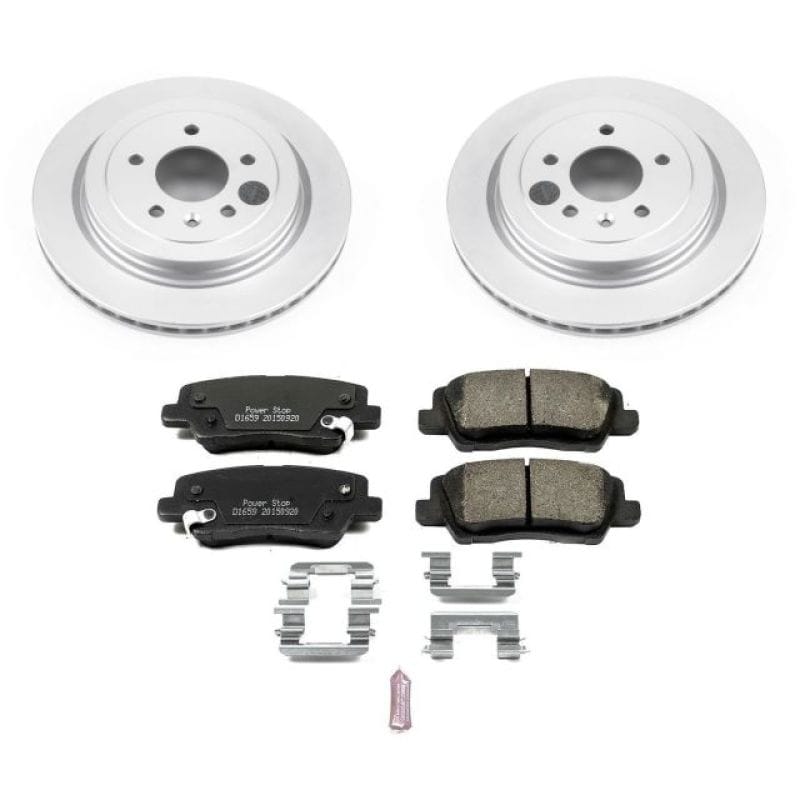 PowerStop — Genuine Geomet Coated Rotor and Low-Dust Ceramic Brake Pad Kit