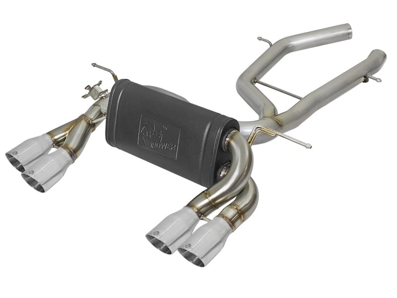 aFe — MACH Force-Xp 2-1/2 IN Stainless Steel Axle Back Exhaust System w/ Polished Ti