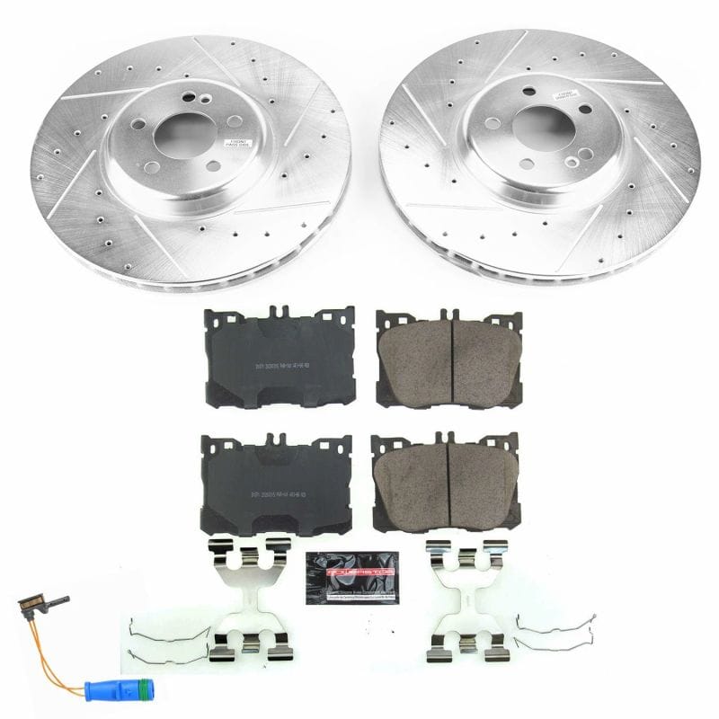 PowerStop — Z23 Daily Driver Carbon-Fiber Ceramic Brake Pad and Drilled & Slotted Rotor Kit