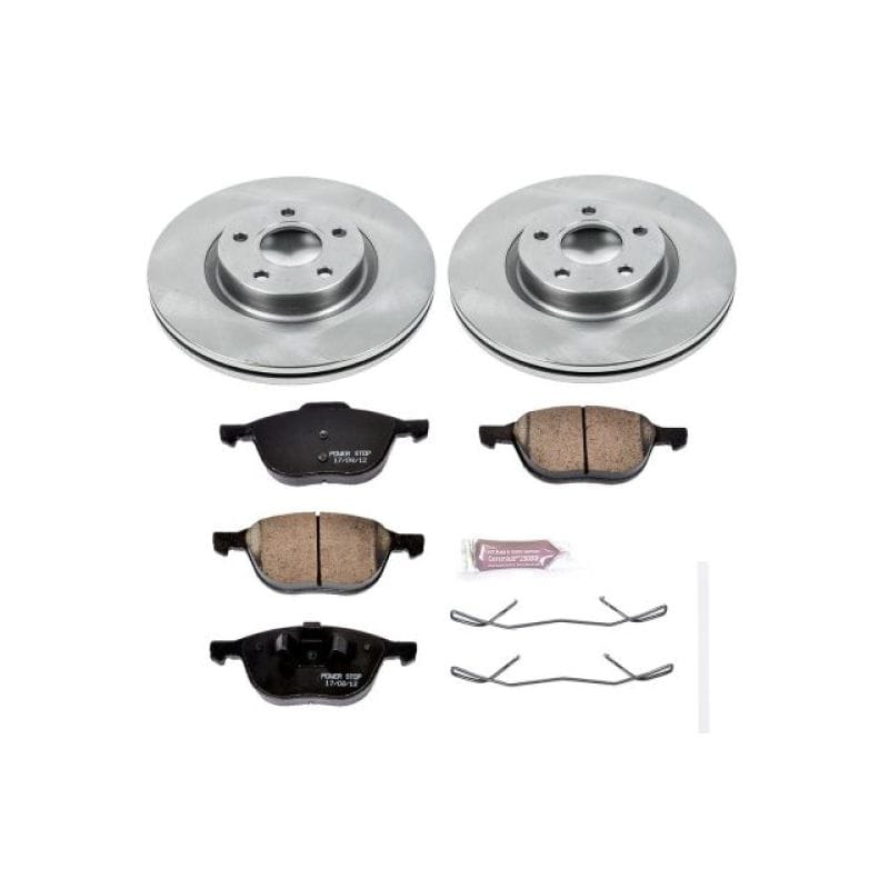 PowerStop — OE Stock Replacement Low-Dust Ceramic Brake Pad and Rotor Kit