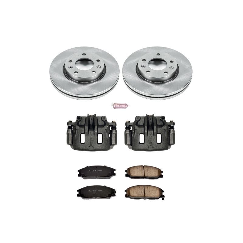 PowerStop — OE Stock Replacement Low-Dust Ceramic Brake Pad, Rotor and Caliper Kit