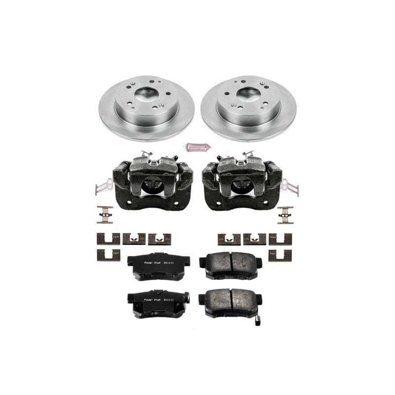 PowerStop — OE Stock Replacement Low-Dust Ceramic Brake Pad, Rotor and Caliper Kit