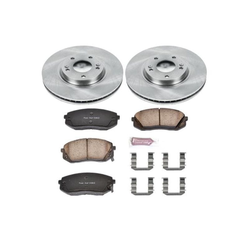 PowerStop — OE Stock Replacement Low-Dust Ceramic Brake Pad and Rotor Kit