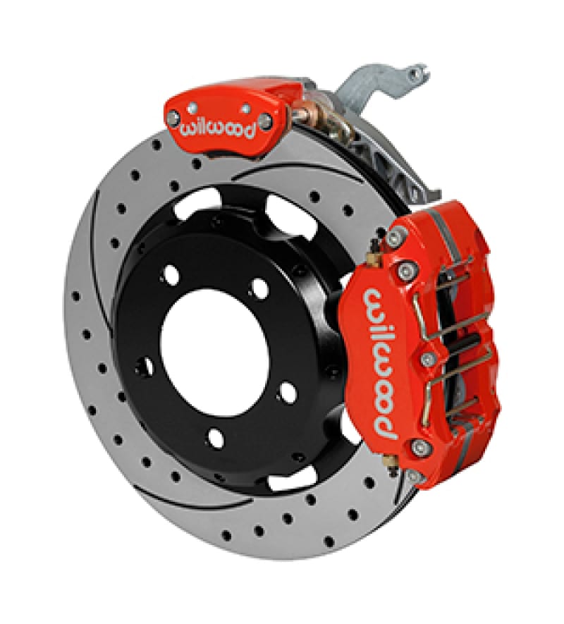 Wilwood — KIT,REAR,BACKDRAFT,NDPR/MC4,12.19 ROTOR DRILLED,RED,W/LINES