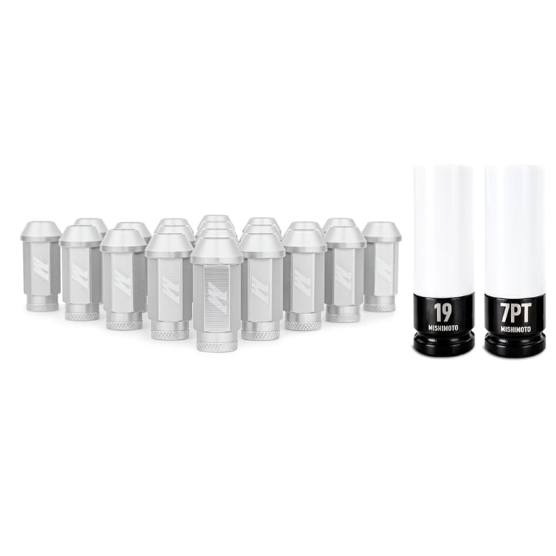 Mishimoto — Aluminum Locking Lug Nuts M12x1.5, Silver, 20pc Set