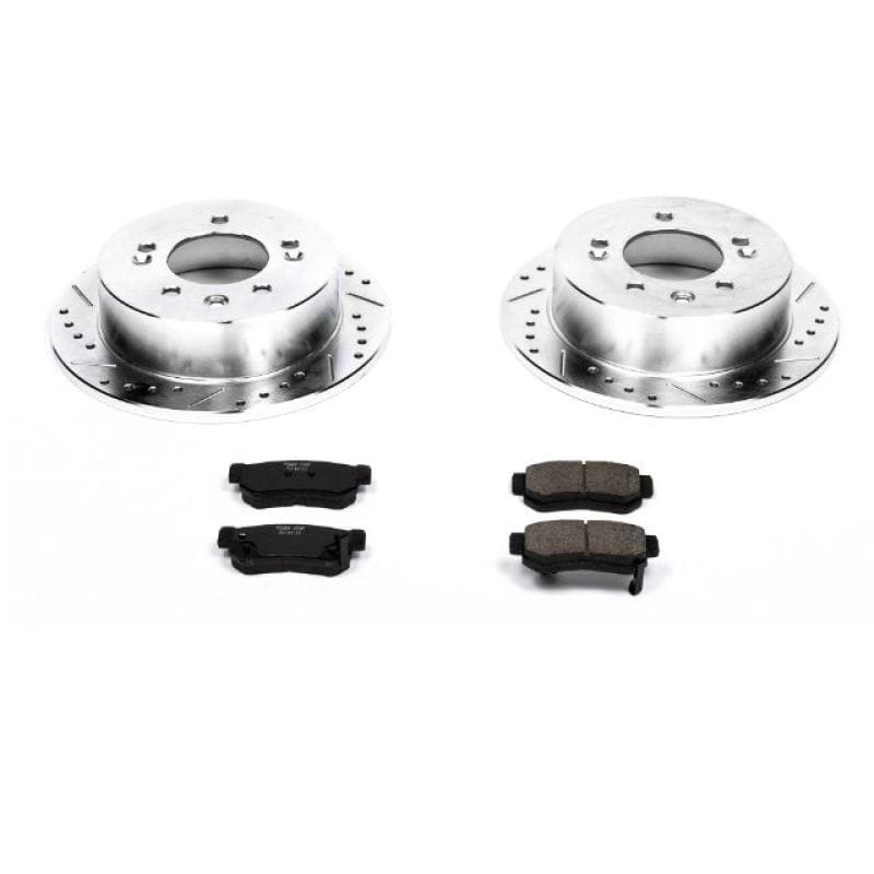 PowerStop — Z23 Daily Driver Carbon-Fiber Ceramic Brake Pad and Drilled & Slotted Rotor Kit