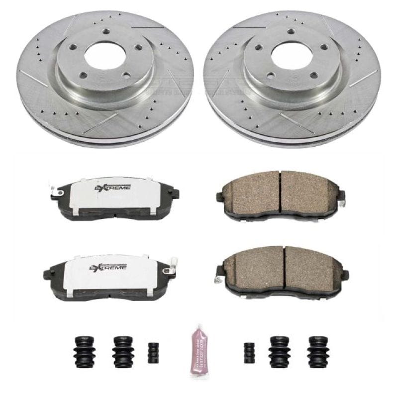 PowerStop — Z26 Street Performance Ceramic Brake Pad and Drilled & Slotted Rotor Kit