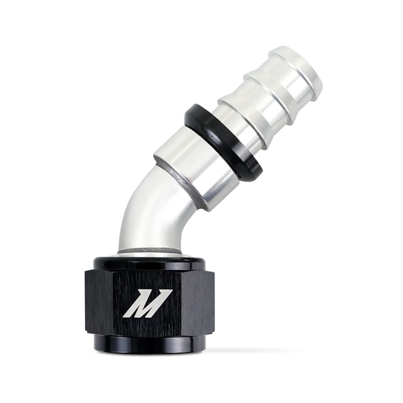 Mishimoto — Push-Lock Fitting, -12AN, 45-Degree