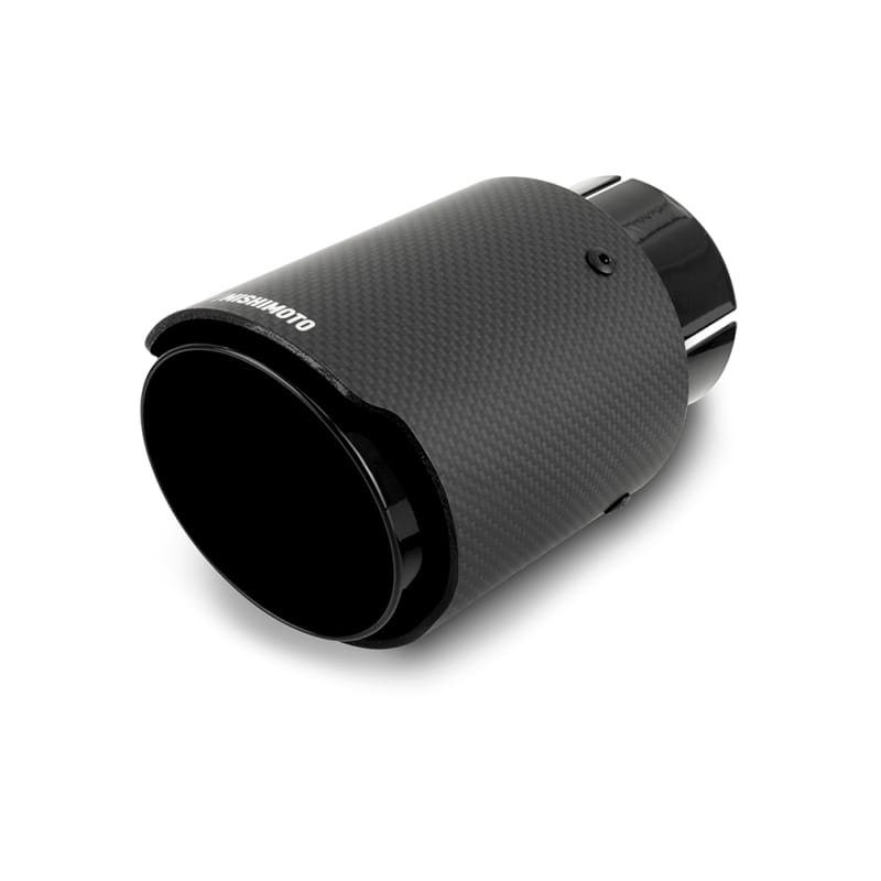 Mishimoto — Exhaust Tip, Black/Carbon Fiber, Single, 3.00in