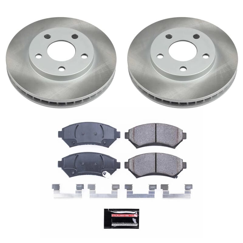 PowerStop — Semi-Coated Rotor and Low-Dust Ceramic Brake Pad Kit