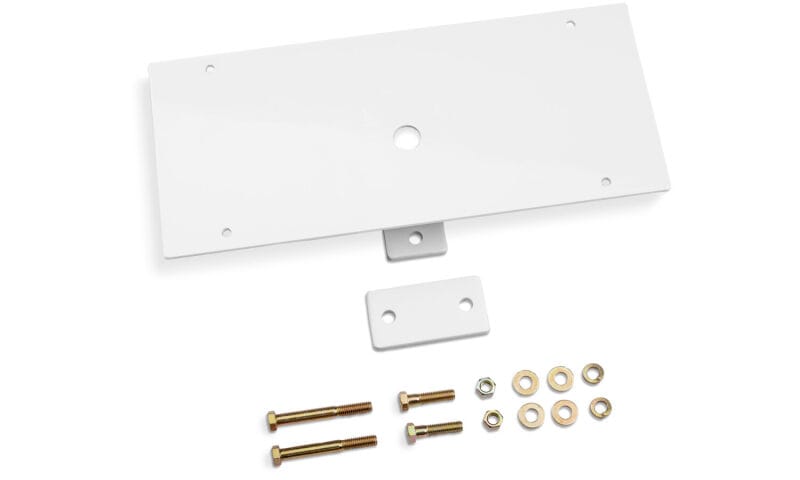 BackRack — Utility Light Bracket; Universal; White; 10.5 In. Base, Center Mount