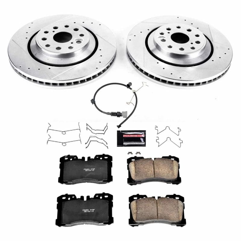 PowerStop — Z23 Daily Driver Carbon-Fiber Ceramic Brake Pad and Drilled & Slotted Rotor Kit