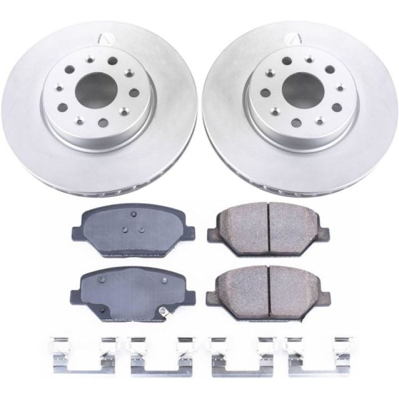 PowerStop — Genuine Geomet Coated Rotor and Low-Dust Ceramic Brake Pad Kit
