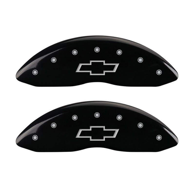 MGP — Set Of 2 Caliper Covers, Engraved Rear: Bowtie Black Powder Coat Finish