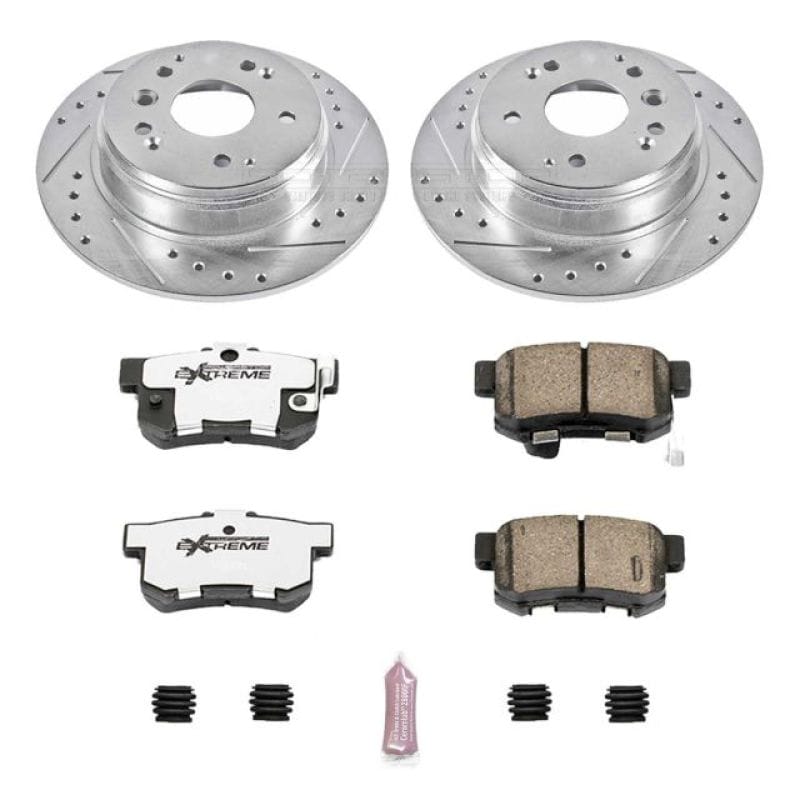 PowerStop — Z26 Street Performance Ceramic Brake Pad and Drilled & Slotted Rotor Kit