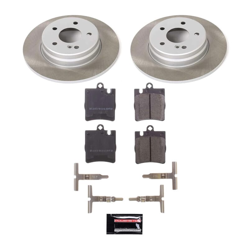 PowerStop — Semi-Coated Rotor and Low-Dust Ceramic Brake Pad Kit